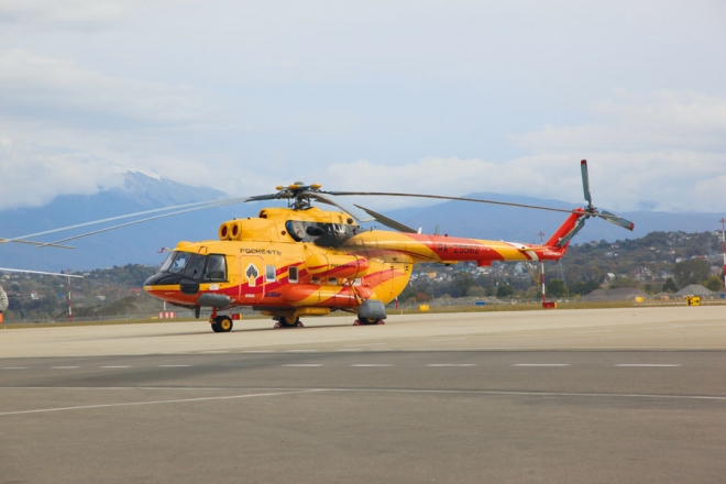 Один из девяти новых вертолетов-салонов Ми-8МТВ-1, приобретенных компанией «Роснефть» в 2008–2009 гг. Фото: Алексей Михеев